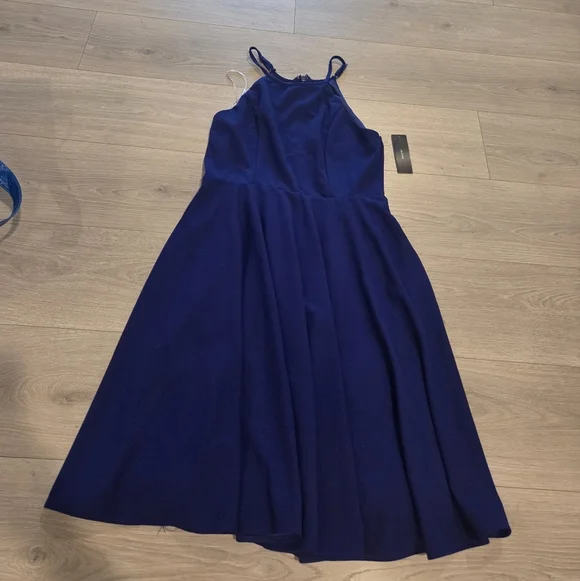 NWT- Irresistible Charm Royal Blue Midi Dress - Picture 4 of 8